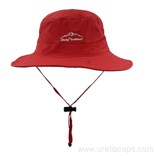 Emroidered polyester bucket hat